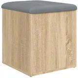 vidaXL Sitzbank Sonoma-Eiche Silber 42 x 42 x 45 cm