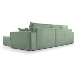 ax living Eckcouch Cord 2-Sitzer Salbeigrün
