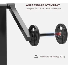 sportnow Bizeps / Trizeps Curl Maschine mit 5-stufigem verstellbarem Sitz Kunstleder Schwarz