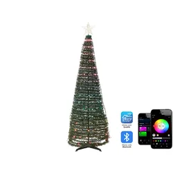 Deko Weihnachstbaum 188 cm mit Smart LED Beleuchtung mehrfarbig App-Steuerung SAARLOQ