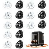 Set Mit 16 Selbstklebenden Mini-rollen Mit 360°-kugellager Für Möbel, Fritteuse, Mixer, Kaffeemaschine, Mülleimer, Schwarz-weiß
