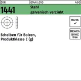 Industrial Quality Supplies DIN 1441 Flache Scheibe Stahl 51mm galvanisch verzinkt Produktklasse C