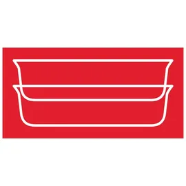 Emsa Clip&Close Glas rechteckig 450ml Aufbewahrungsbehälter Rot