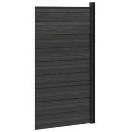 vidaXL Zaunlatte 1 x 1 m Grau/Schwarz