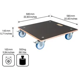 Wagner MAXIGRIP Pflanzenroller 58 x 58 x 14,5 cm Holz