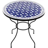 Marokkanischer MOSAIKTISCH "MAAR"  ø 80cm Bistrotisch Tisch Esstisch Gartentisch