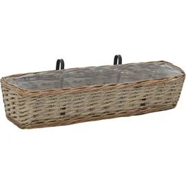 vidaXL Balkon-Blumenkasten 80 x 20 cm Braun