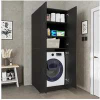 roomart Dora Waschmaschinenschrank 70 x 73,8 x 186 cm Schwarz