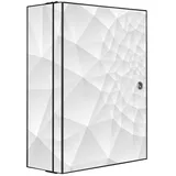 banjado XXL Medizinschrank Abschliessbar 35x46x15cm Arzneischrank Anthrazit Aus Metall Mit Motiv Nautilus