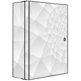 banjado XXL Medizinschrank Abschliessbar 35x46x15cm Arzneischrank Anthrazit Aus Metall Mit Motiv Nautilus