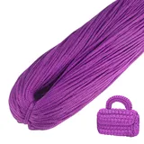LEREATI Polyester Garn, Makramee Garn 3mm x 200m Polyester-Seil Polypropylen-Kordel Makramee Schnur Geflochten für Handtasche, Häkeltasche, Strickwaren, Wohndekorationen (Tiefes Violett)