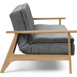 Innovation Living Schlafsofa Dublexo Frej Eiche Stoff Grau Charcoal