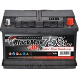 Autobatterie 12V 75Ah 680A/EN BlackMax Starterbatterie statt 70Ah 72Ah 74Ah 80Ah