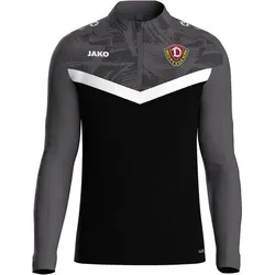 JAKO Kinder Fansweatshirt Dynamo Dresden Ziptop, schwarz/anthrazit, 128