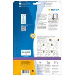 HERMA Einsteck-Rückenschilder 54x190mm weiß 5032 breit/kurz nicht klebend