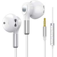 Kopfhörer mit Kabel, In Ear Kabel Kopfhörer Ohrhörer, in Ear Kopfhörer 3.5mm Klinke, Kabel Kopfhörer mit Mikrofon und Lautstärkeregler für iPhone, Samsung, Android, iPad, MP3, usw 3,5mm Audiogeräte