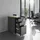 Tectake Aktenrollschrank 30 x 50 x 59,5 cm Schwarz