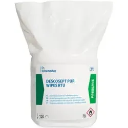 Dr. Schumacher DESCOSEPT Pur Wipes RTU Desinfektionstücher 00-323-RS120 , 1 Nachfüllpack = 1 Rolle (120 Tücher)