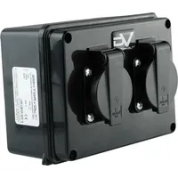 Marlanvil SpA Wanddose 2x230V IP54 Schuko Stromverteiler Wandverteiler 160x120x95 mm M-L 9573