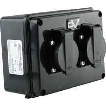 Marlanvil SpA Wanddose 2x230V IP54 Schuko Stromverteiler Wandverteiler 160x120x95 mm M-L 9573