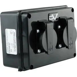 Marlanvil SpA Wanddose 2x230V IP54 Schuko Stromverteiler Wandverteiler 160x120x95 mm M-L 9573