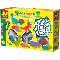 SES Creative Dino-Knete Mega Set Knete 7 Farben
