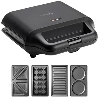 Concept SV3055 Sandwich maker with exchange plates 4in1 700 W, Schwarz