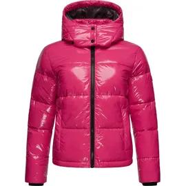 Ragwear Shiny Damen Winterjacke warm aus glänzendem Material mit (Abnehmbarer) Kapuze Roobie YOUMODO Fuchsia Gr. M (38), pink Außenmaterial: 100% Polyester. Innenfutter: 100% Polyester.