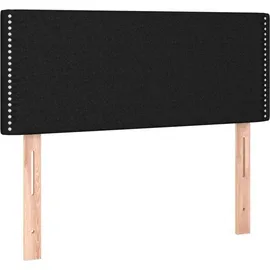 vidaXL Boxspringbett mit Matratze & LED Schwarz 100x200 cm Stoff