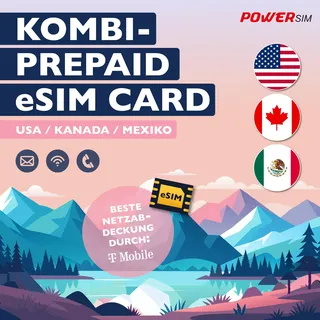 T-Mobile USA Kanada Mexico Reise SIM vom Power Sim Shop (7 Tage eSIM)