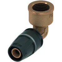 TECE TECElogo Push Winkelübergangsmuffe, Rotguss/Siliziumbronze, 8713206, Ausführung: Dimension 32