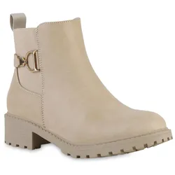 Damen Klassische Stiefeletten in Beige