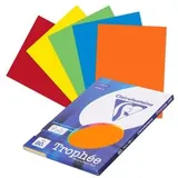 Clairefontaine Kopierpapier Trophée 1876/0C, A4, 80g/qm, Intensiv, farbig sortiert, 5 x 20 Blatt