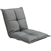 [en.casa] Relaxsessel Deinze gepolstert 110 x 0 x 0 cm Dunkelgrau mit Liegeposition
