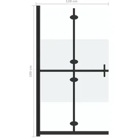 vidaXL Faltbare begehbare Duschwand Halbmattiertes ESG-Glas 120x190 cm