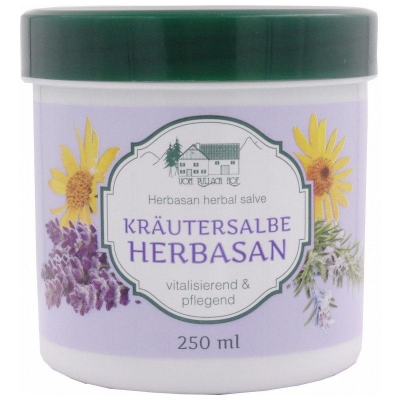 250ml Herbasan Kräutersalbe Pflegecreme Belebend Pullach Hof