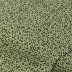Baumwoll-Trachtenstoff "Ornamente", jägergrün