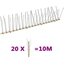 vidaXL Vogelabwehr-Spikes-Set 10 m 20-tlg.