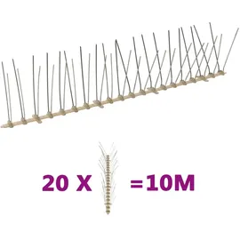 vidaXL Vogelabwehr-Spikes-Set 10 m 20-tlg.