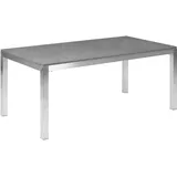 Beliani Gartentisch 180 x 90 x 76 cm Grau/Silber