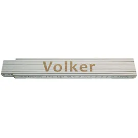 Heka Zollstock Volker 2 m, weiß