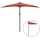 furnicato Balkon-Sonnenschirm 300 x 155 cm Braun