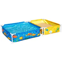 BESTWAY My First Frame Pool mit Sandkasten 213 x 122 x 30,5 cm