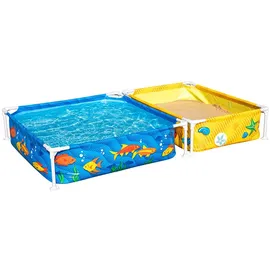 BESTWAY My First Frame Pool mit Sandkasten 213 x 122 x 30,5 cm