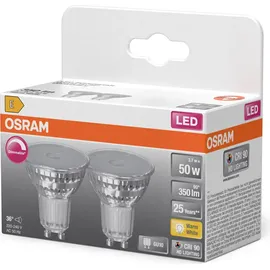 Osram LED-Spot Reflektor Superstar PAR16 50 dimmbar, 2700 K warmweiß, 3,7 W, 350 lm, 15.000h, für Spotbeleuchtung, Akzentlicht, Vitrinen