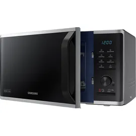 Samsung MS2AK3515AS/EG Mikrowelle, 800 W, 23 l Garraum, 48,9 cm Breite, Kratzfester Keramik-Emaille-Inneraum, QuickDefrost Auftauprogramme, Silber