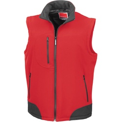 Result Softshell Bodywarmer, red/black, XL