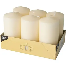 Papstar Stumpenkerze 11,5 x 6 cm 6 St. creme