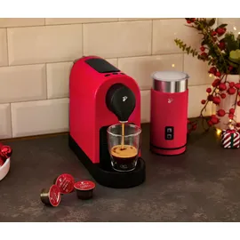 Tchibo Elektrischer Milchaufschäumer rot/edelstahl