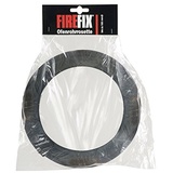 FireFix 1760 Ofenrohrrosette für 2 mm Starke Ofenrohre/Rauchrohre in 120-135 mm Durchmesser, für Kaminöfen und Feuerstellen, Senotherm, schwarz,